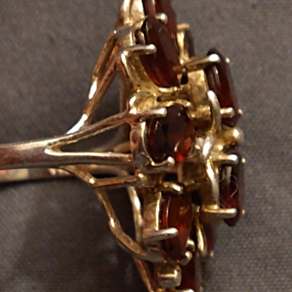 Radiant Red And Sterling Silver Statement Ring - image 7